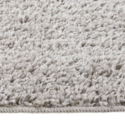 Berkfield Durable Shaggy Rug Light Grey 80X150 Cm Anti Slip