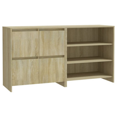 B&Q -  Sturdy 2 Piece Sideboard Sonoma Oak Engineered Wood