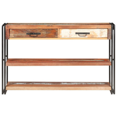 B&Q -  Elegant Sideboard 120X30X75 Cm Solid Reclaimed Wood