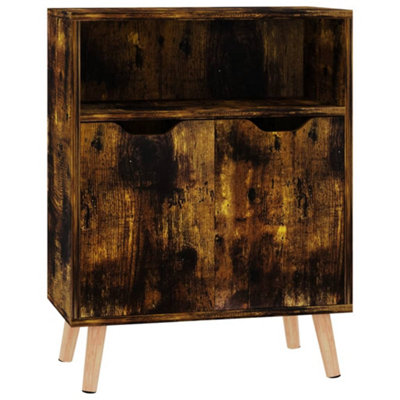 B&Q -  Sturdy Sideboard Smoked Oak 60X30X72 Cm Engineered Wood