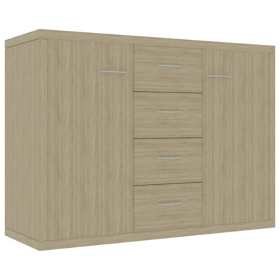 B&Q -  Sturdy Sideboard Sonoma Oak 88X30X65 Cm Engineered Wood