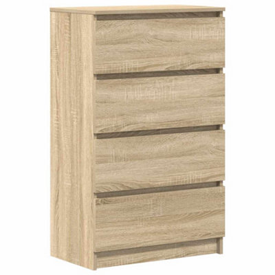 B&Q -  Sturdy Sideboard Sonoma Oak 60X35X98.5 Cm Engineered Wood