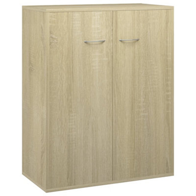 B&Q -  Sturdy Sideboard Sonoma Oak 60X30X75 Cm Engineered Wood