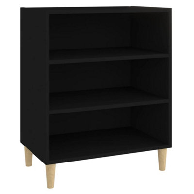 B&Q -  Sturdy Sideboard Black 57X35X70 Cm Engineered Wood