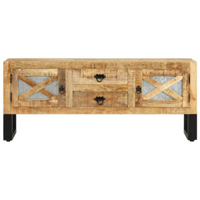 Berkfield Industrial Tv Cabinet 110X30X45 Cm Rough Mango Wood from B&Q