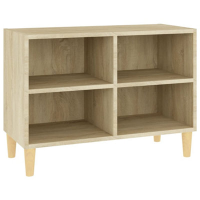 Berkfield Sturdy Tv Cabinet With Solid Wood Legs Sonoma Oak 69.5X30X50 Cm from B&Q