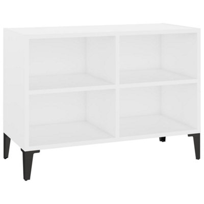 Berkfield Industrial Tv Cabinet With Metal Legs White 69.5X30X50 Cm from B&Q