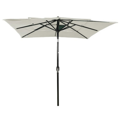 Berkfield Harmful 3-Tier Parasol With Aluminium Pole Sand 2.5X2.5 M from B&Q