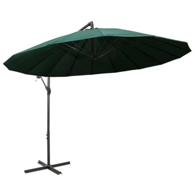 B&Q -  Durable Hanging Parasol Green 3 M Aluminium Pole