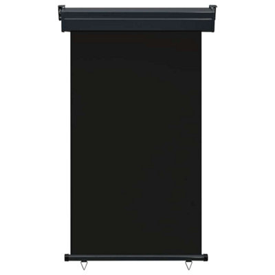B&Q -  Stylish Balcony Side Awning 100X250 Cm Black