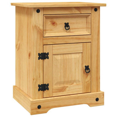 Berkfield Rustic Bedside Cabinet Mexican Pine Corona Range 53X39X67 Cm from B&Q