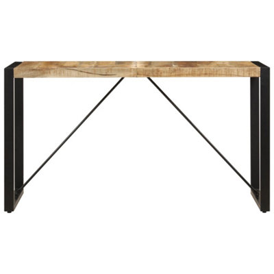 Berkfield Industrial Dining Table 140X70X75 Cm Solid Mango Wood from B&Q
