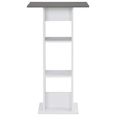 Berkfield Durable Bar Table White And Anthracite Grey 60X60X110 Cm from B&Q