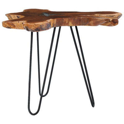 B&Q -  Durable Coffee Table 70X45 Cm Solid Teak Wood And Polyresin