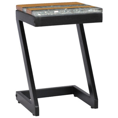 B&Q -  Durable Coffee Table 30X30X50 Cm Solid Teak Wood And Polyresin