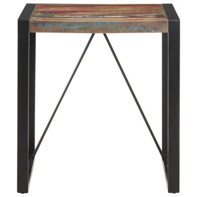 Berkfield Industrial Dining Table 70X70X75 Cm Solid Reclaimed Wood from B&Q