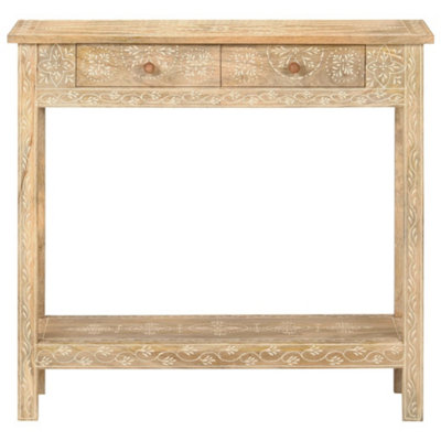 B&Q -  Solid Console Table 80X35X74 Cm Solid Mango Wood