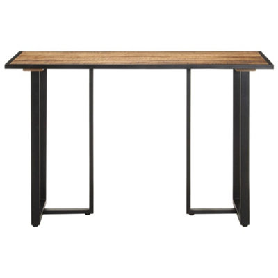 Berkfield Industrial Dining Table 120 Cm Rough Mango Wood from B&Q
