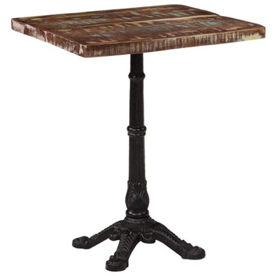 B&Q -  Solid Bistro Table 60X60X76 Cm Solid Reclaimed Wood