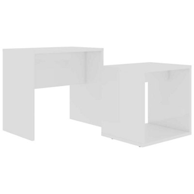 Berkfield Contemporary Coffee Table Set White 48X30X45 Cm Engineered Wood from B&Q