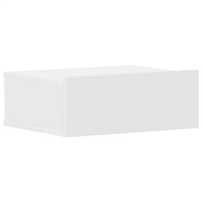 Berkfield Classic Floating Nightstand White 40X30X15Cm Engineered Wood