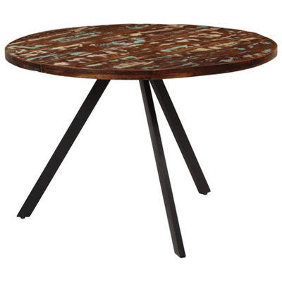 Berkfield Stylish Dining Table 110X75 Cm Solid Wood Reclaimed from B&Q