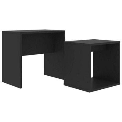 Berkfield Contemporary Coffee Table Set Black 48X30X45 Cm Engineered Wood from B&Q