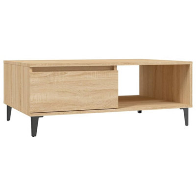 Berkfield Modern Coffee Table Sonoma Oak 90X60X35 Cm Engineered Wood from B&Q