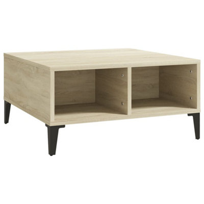 Berkfield Modern Coffee Table Sonoma Oak 60X60X30 Cm Engineered Wood from B&Q