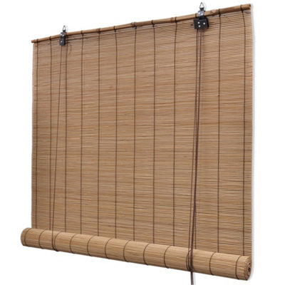 Berkfield Eco-Friendly Roller Blind Bamboo 80X220 Cm Brown from B&Q