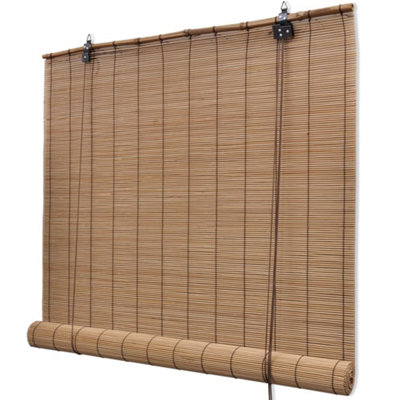 Berkfield Eco-Friendly Roller Blind Bamboo 140X220 Cm Brown