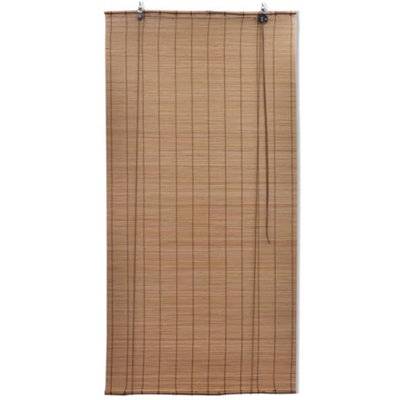 Berkfield Eco-Friendly Bamboo Roller Blinds 2 Pcs 80X160 Cm Brown from B&Q