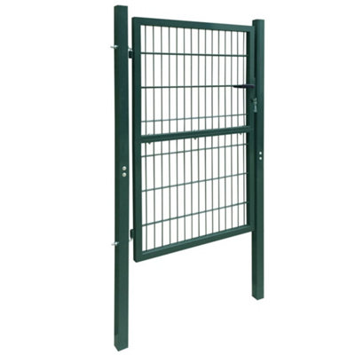 B&Q -  Durable 2D Fence Gate (Single) Green 106 X 170 Cm
