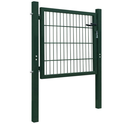Berkfield Durable Fence Gate Steel Green 105X150 Cm from B&Q