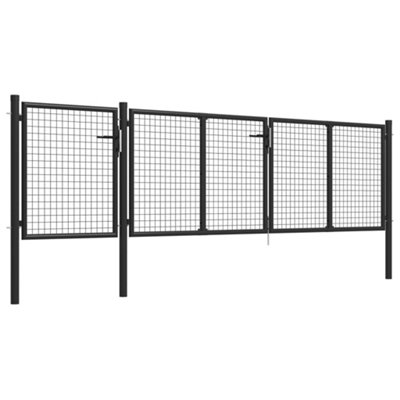 Berkfield Durable Garden Gate Steel 400X100 Cm Anthracite from B&Q