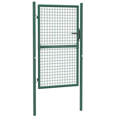 Berkfield Durable Fence Gate Steel 100X150 Cm Green from B&Q