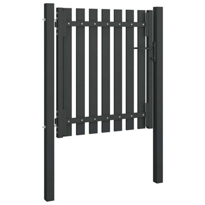 Berkfield Durable Garden Fence Gate Steel 1X1.25 M Anthracite from B&Q