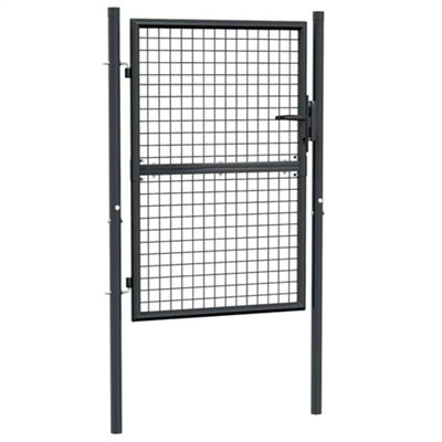 B&Q -  Modern Mesh Garden Gate Galvanised Steel 100X175 Cm Grey