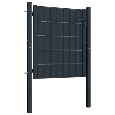 Berkfield Sturdy Fence Gate Pvc And Steel 100X101 Cm Anthracite from B&Q