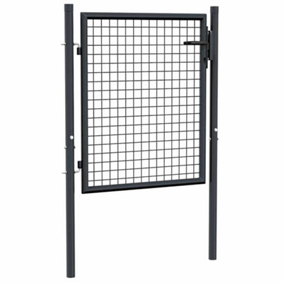 B&Q -  Modern Mesh Garden Gate Galvanised Steel 100X125 Cm Grey
