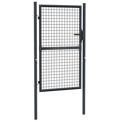 B&Q -  Modern Mesh Garden Gate Galvanised Steel 100X200 Cm Grey