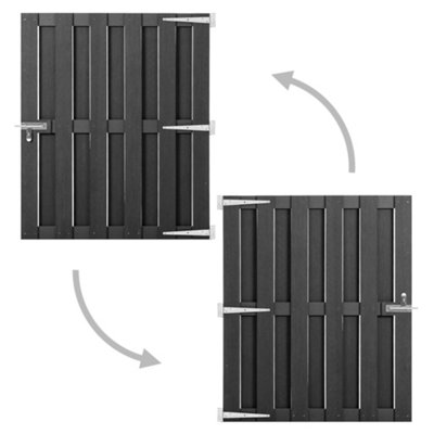 Berkfield Durable Garden Gate Wpc 100X112 Cm Grey from B&Q