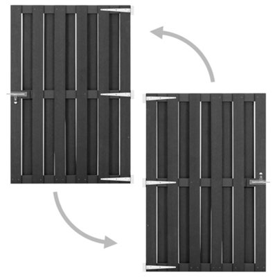Berkfield Durable Garden Gate Wpc 100X150 Cm Grey from B&Q