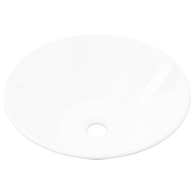 B&Q -  Modern Bathroom Porcelain Ceramic Sink Art Basin Bowl White