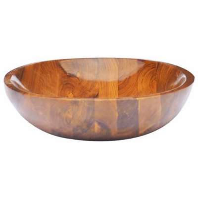 B&Q -  Durable Basin Solid Teak Wood 60X40X10 Cm