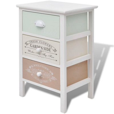 Berkfield Classic French Storage Cabinet 3 Drawers Wood from B&Q