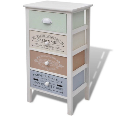 Berkfield Classic French Storage Cabinet 4 Drawers Wood from B&Q