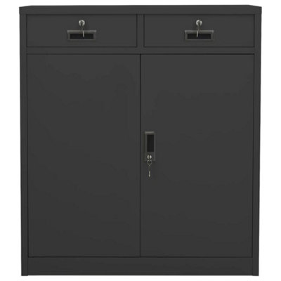 Berkfield Durable Office Cabinet Anthracite 90X40X102 Cm Steel from B&Q