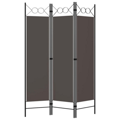 Berkfield Practical 3-Panel Room Divider Anthracite 120X180 Cm from B&Q