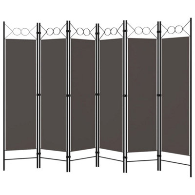 Berkfield Practical 6-Panel Room Divider Anthracite 240X180 Cm from B&Q